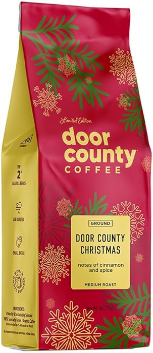 Door County Coffee Door County Christmas Flavored Coffee Ground - 8oz Bag - Holiday Seasonal - Me... | Amazon (US)