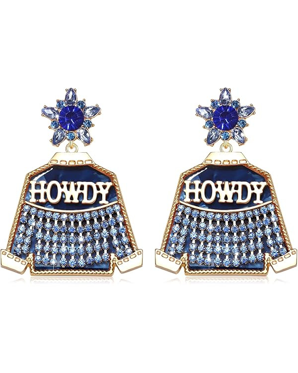 Western Earrings for Women Beaded Cowboy Cowgirl Earrings Sparkle Rhinestone Seed Beaded Cowboy H... | Amazon (US)