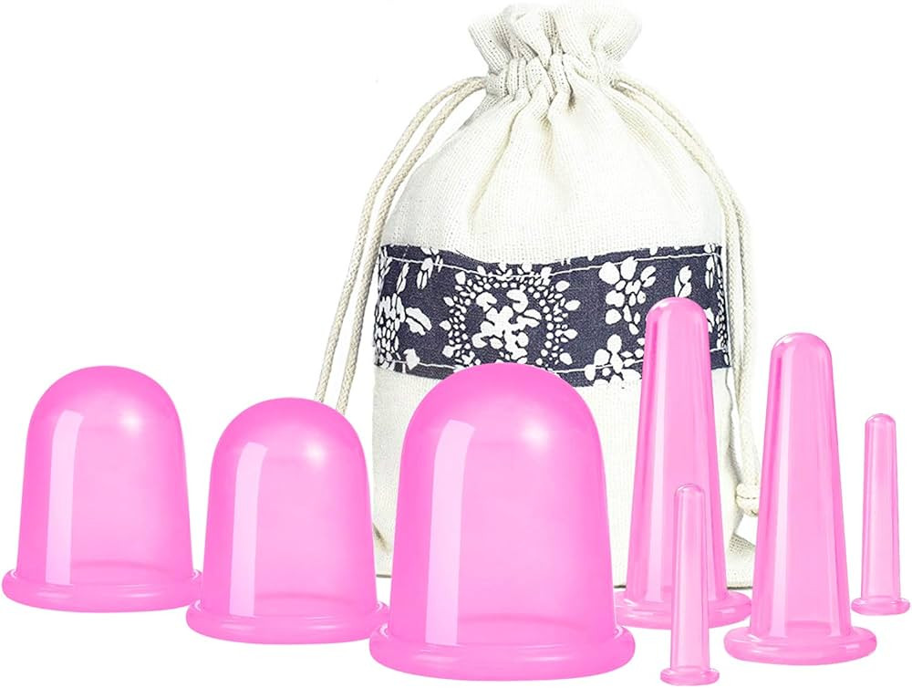 Cupping Therapy Sets 7Pcs Silicone Anti Cellulite Cup Vacuum Suction Massage Cups Facial Cupping ... | Amazon (US)