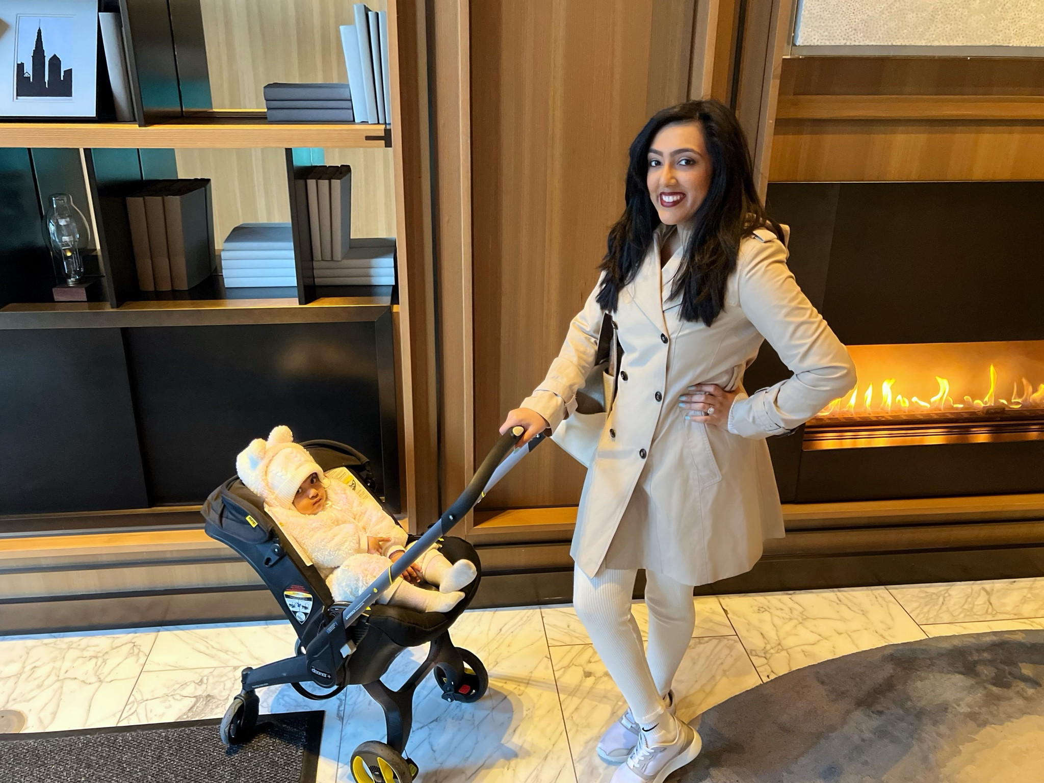 New York City mom outfit cold winter weather rain target jacket neutral doona stroller #colehaan #doonastroller #rainjacket 

#LTKkids #LTKfamily #LTKtravel