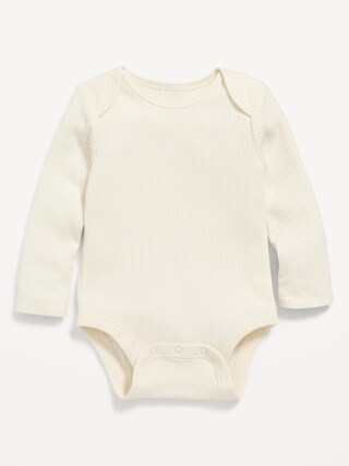 Unisex Long-Sleeve Rib-Knit Bodysuit for Baby | Old Navy (CA)