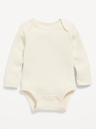 Unisex Long-Sleeve Rib-Knit Bodysuit for Baby | Old Navy (CA)