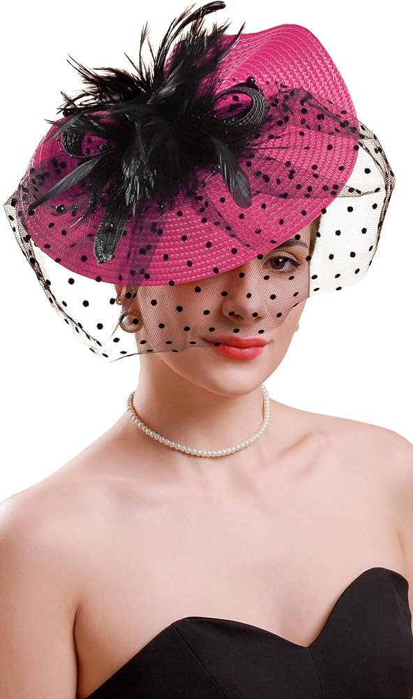 Cizoe Fascinators for Women Derby Headpiece Tea Party Hats with Veil Wedding Headware Bridal Head... | Amazon (US)
