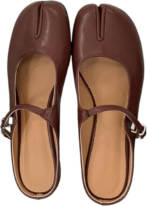 Tabi Shoes Mary Jane Mules Flats for Women Split Toe Strips Slip-On Slides Convenient Breathable ... | Amazon (US)