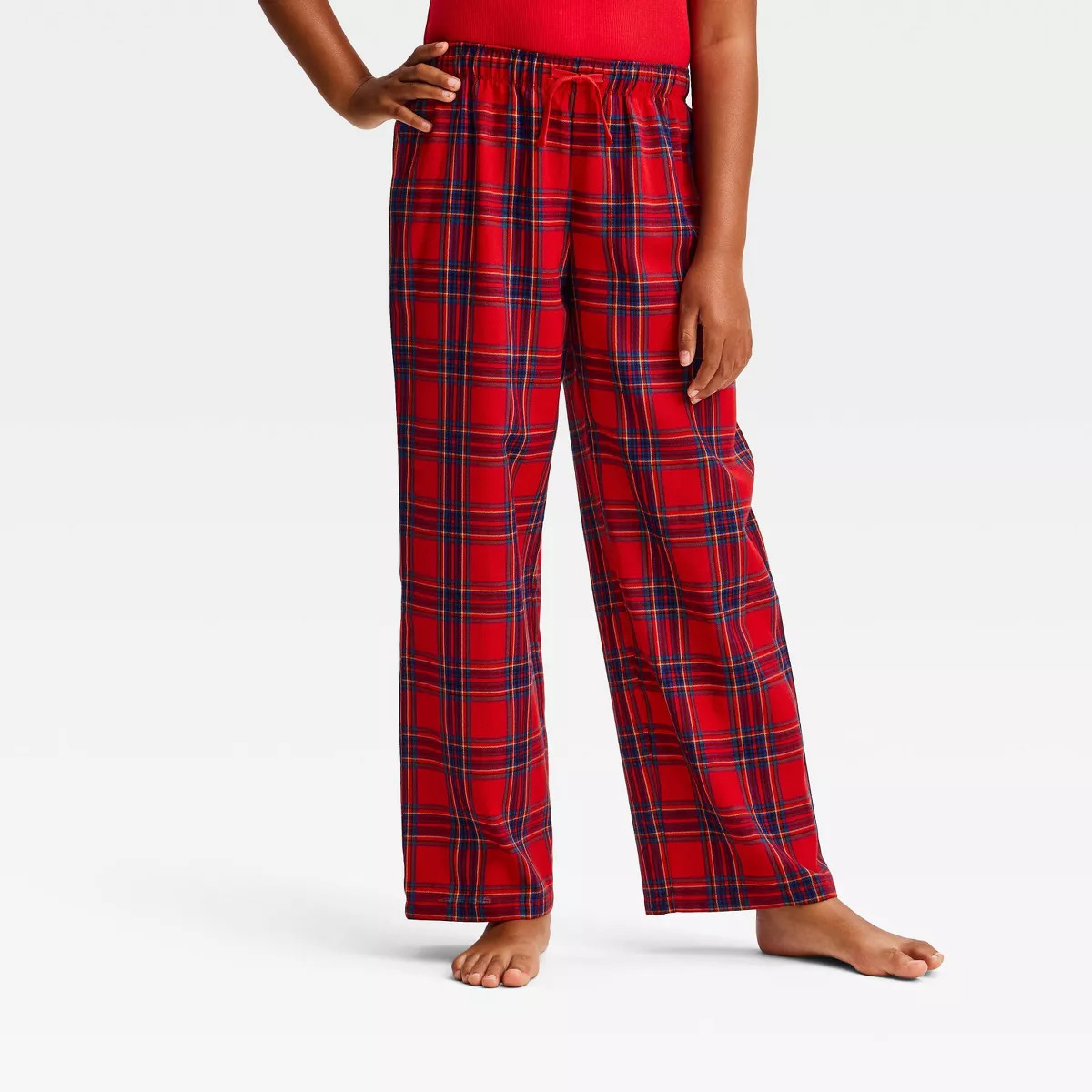 Girls' Plaid Flannel Pajama Pants - art class™ Red XXL | Target