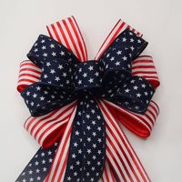 Patriotic Bow, Stars On Navy, Red & White Stripes | Etsy (US)