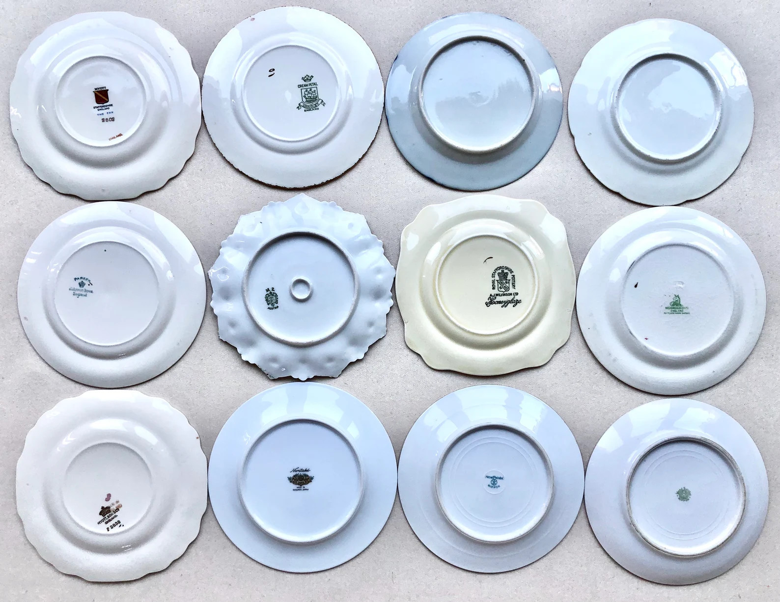 12 Antique / Vintage Mismatched Dessert / Side / Bread and Butter Plates. Gallery Wall Plates. Sh... | Etsy (US)