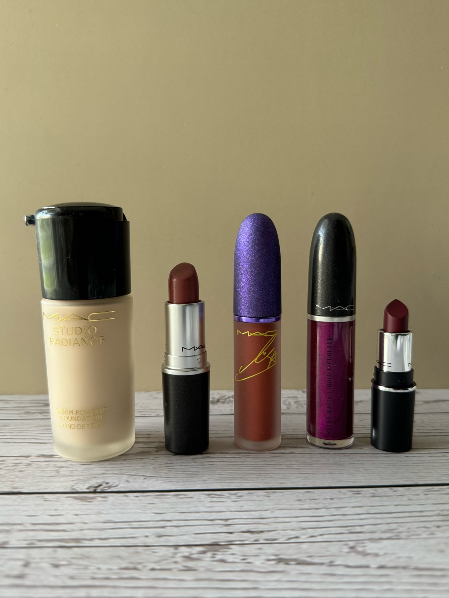 Mac has been around so long, for good reason. Their lipsticks are a classic because they’re amazing (I love so many of their formulas - there are 4 pictured here), and their Studio Radiance foundation has become a favorite for me. They’re on sale right now for Black Friday, so go find your favorite formula!

#LTKBeauty #LTKCyberWeek #LTKSaleAlert