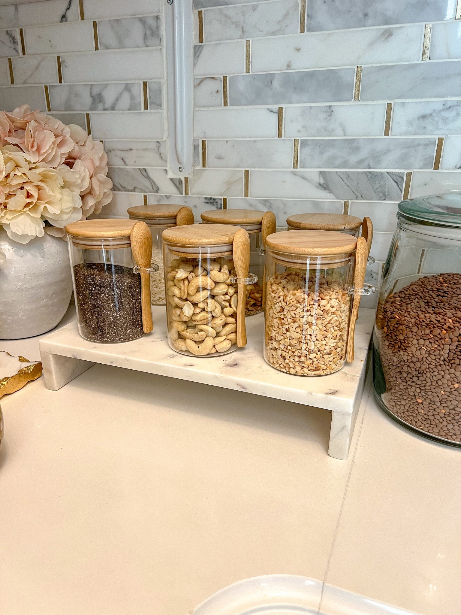 Great for meal preps, overnight oats or to store snacks and toppings! Love the matching wooden spoons! 

#LTKHome