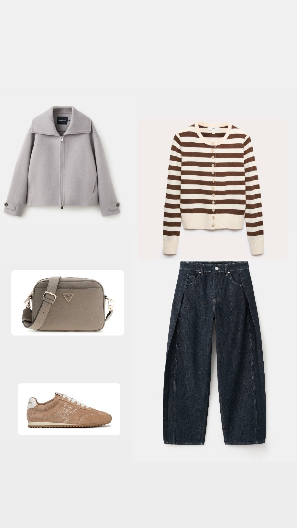 Coat and jeans Mango 