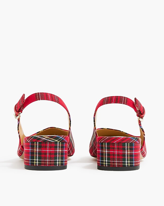 Tartan low-heel slingbacks | J.Crew Factory