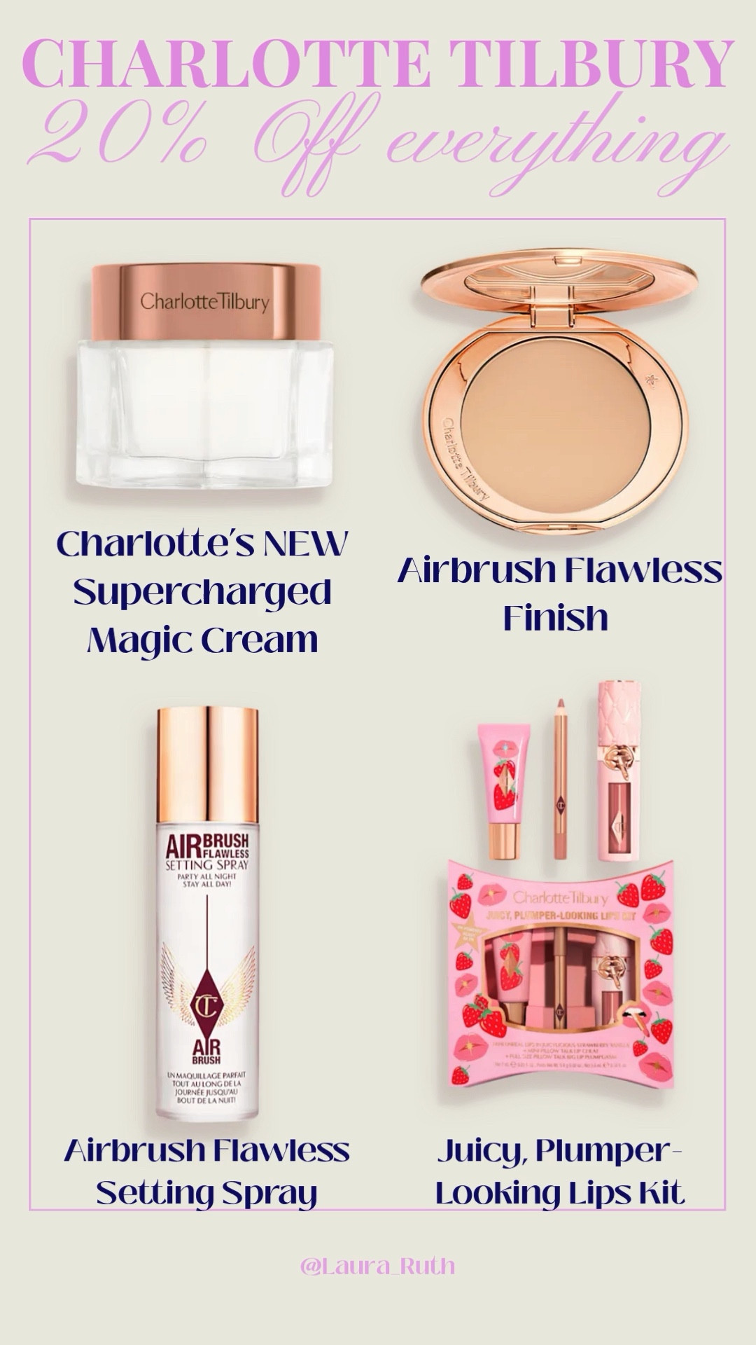 If you love Charlotte Tilbury as much as I do… you NEED to know the 20% off Beauty Magic Sale is here! AD-affiliate gifted
✨ Shop the sale directly through my link in bio
🗓️ Sale ends 19th March
💸 No minimum spend
🎁 FREE full-size Spotlight Beauty Light Wand when you spend £85

#LTKsale #LTKuk #LTKbeauty