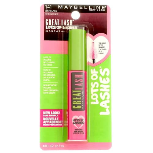 Myb Masc Grt Lsh Lots Vry Size .43 O Maybelline Great Lash Mascara Lots Of Lashes Washable Very Black | Amazon (US)