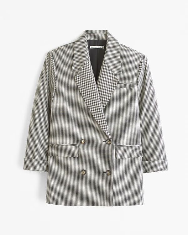 Double-Breasted Slouchy Blazer | Abercrombie & Fitch (US)