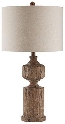 Signature Design by Ashley Madelief Faux Wood Resin Table Lamp, 28.75", Brown | Amazon (US)