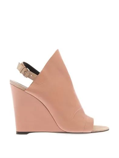 Glove leather slingback wedge sandals | Matches (US)