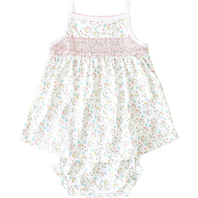 Pineapple Sunshine | Pink Arabella Smocked Tank Top Dress (Multicolor, Size 18-24M) | Maisonette | Maisonette