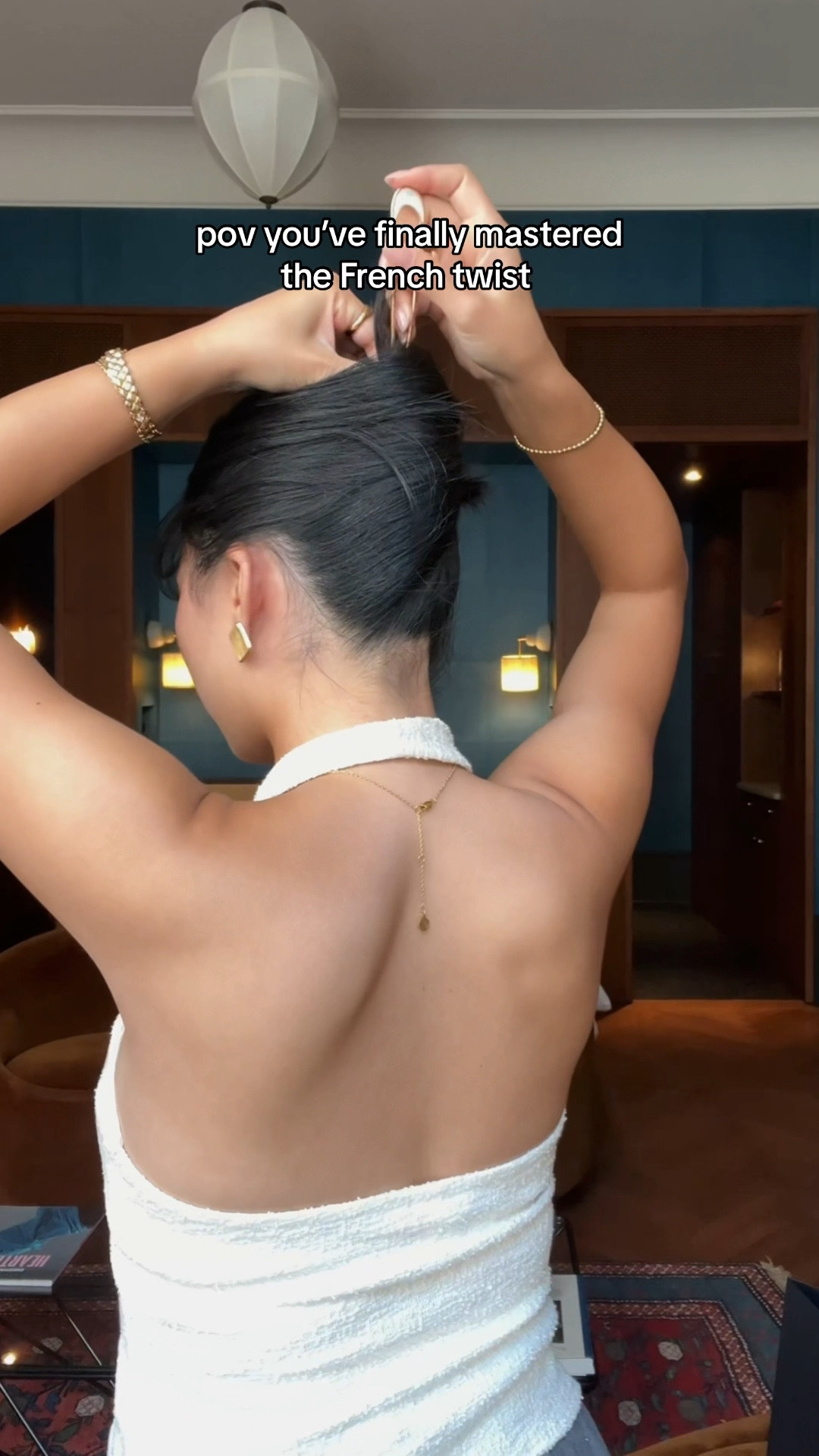 French twist using the French pin 

#LTKVideo #LTKStyleTip #LTKBeauty