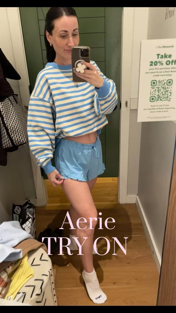 I wear xs in tops and mostly small in bottoms  

#LTKmomlife #LTKActive #LTKSeasonal