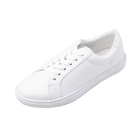Feversole Women s Featured PU Leather Colorful Lace-Up Sneaker White Size 9 M US | Walmart (US)