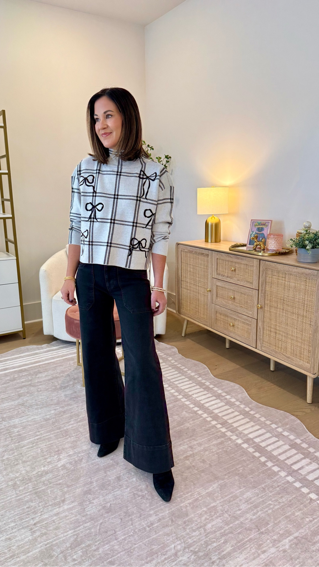 This best selling sweater from Anthropologie is so good!! The perfect length so you don’t have to worry about tucking it in! Paired it with the pilcro flare jeans - wearing an xs petite in sweater and 25 petite in jeans 
Petite outfits - petite style - fall outfit ideas - holiday sweaters 

#LTKHoliday #LTKOver40 #LTKPetite