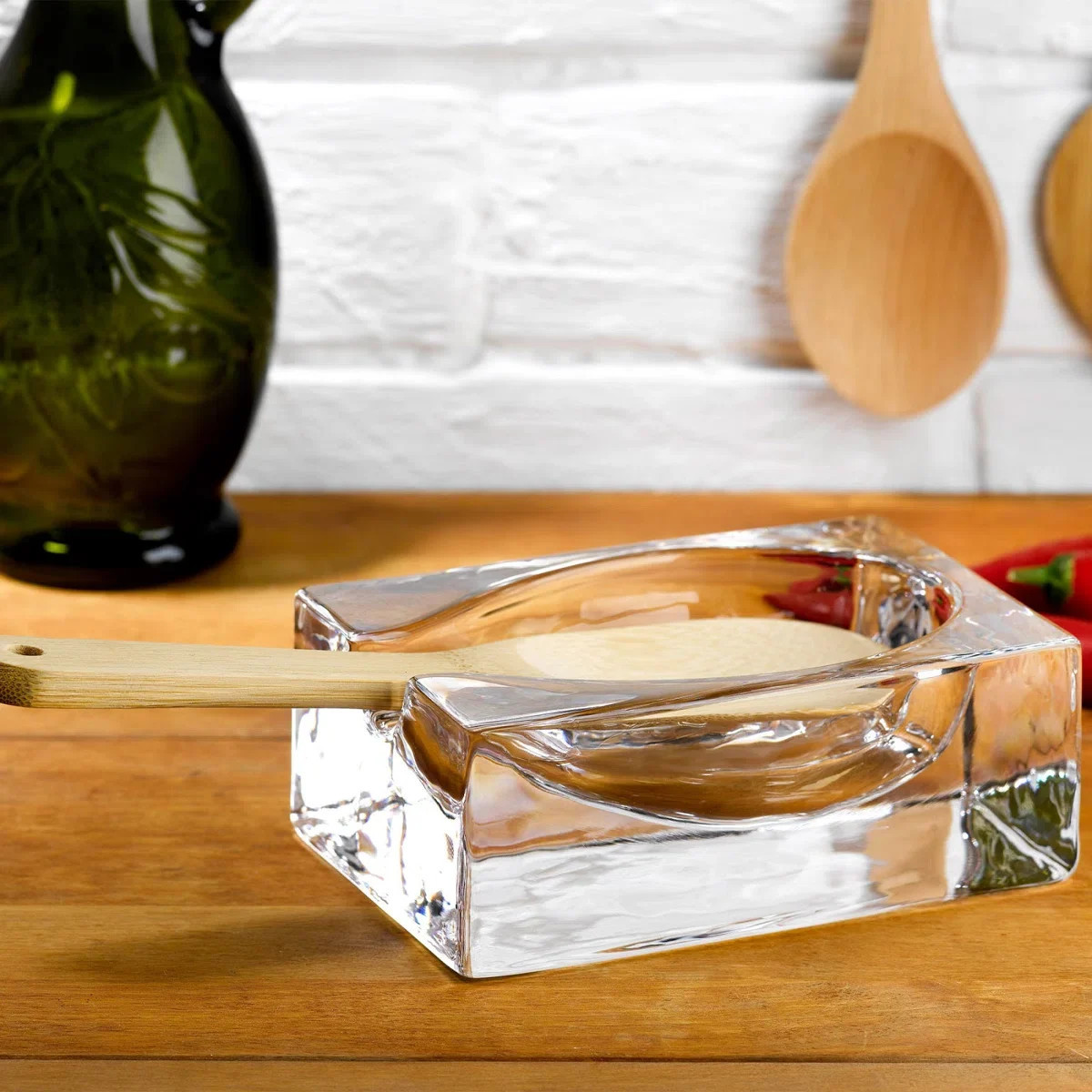 Cruet Lead Free Crystal Rectangle Spoon Rest | Wayfair North America