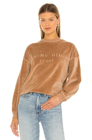 ANINE BING Sport Evan Sweatshirt in Taupe from Revolve.com | Revolve Clothing (Global)