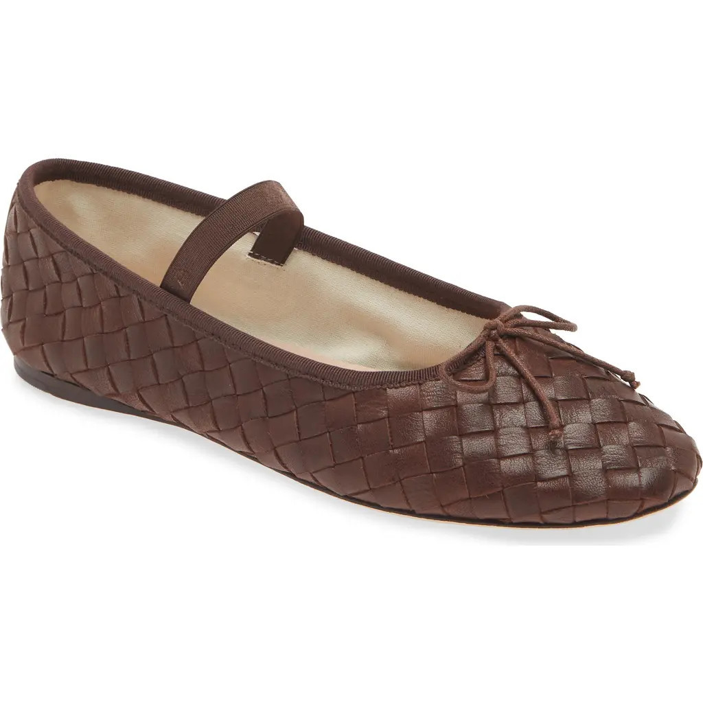 Loeffler Randall Leonie Mary Jane Ballet Flat in Espresso at Nordstrom, Size 9.5 | Nordstrom