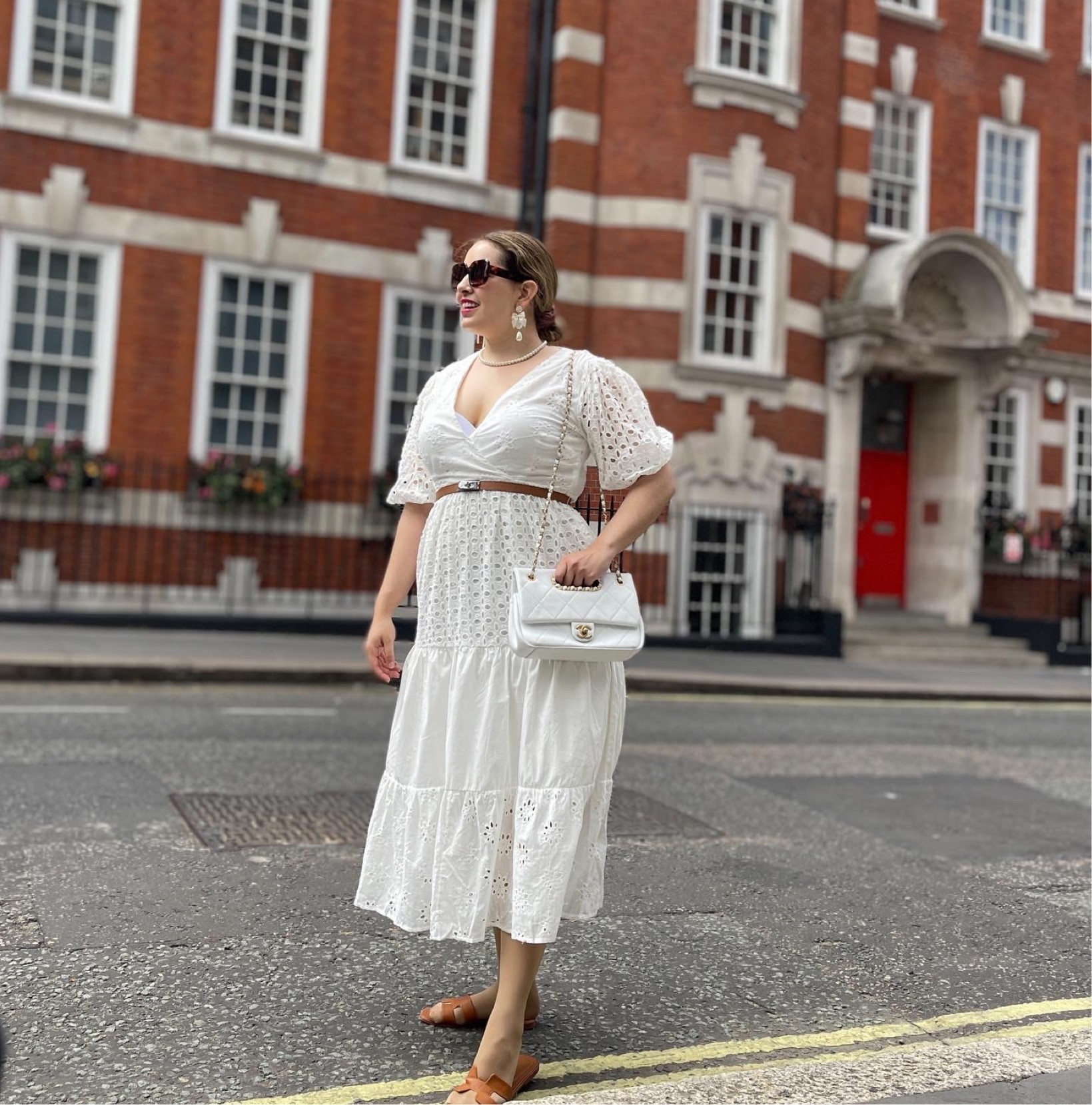 White lace summer dress 