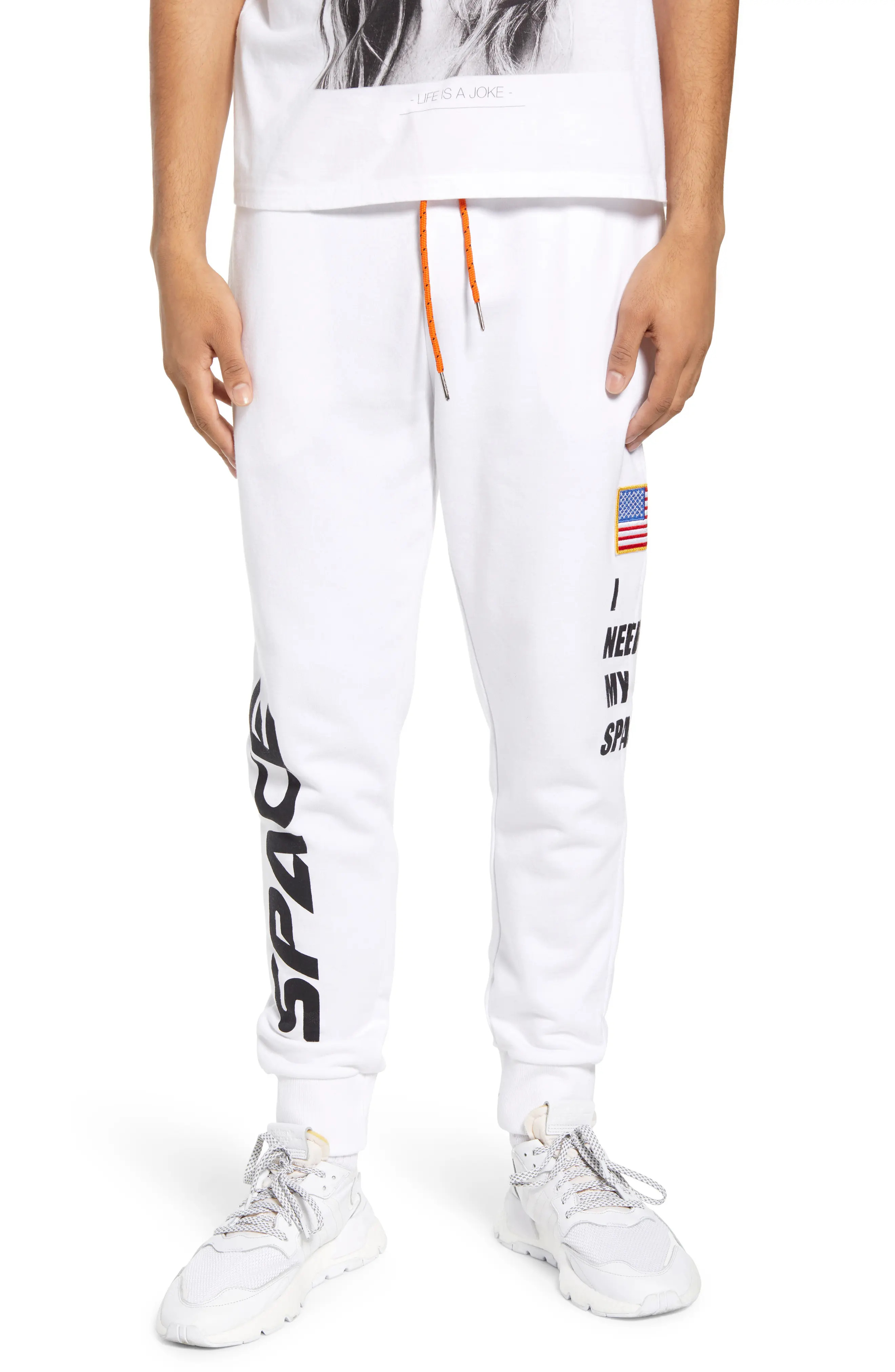 elevenparis Lasa NASA Sweatpants, Size X-Large in White at Nordstrom | Nordstrom
