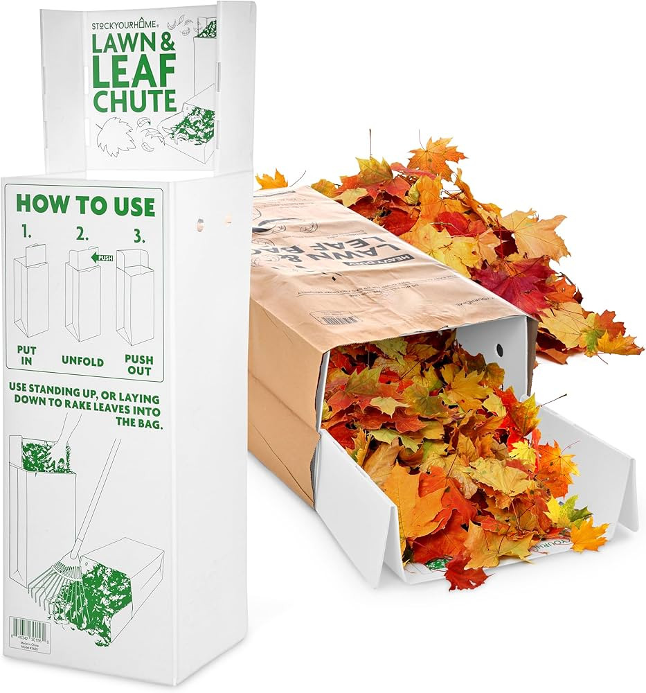 Lawn and Leaf Chute, Reusable Lawn Bag Holder for Easy Leaf Collecting, Durable Lawn Bag Funnel f... | Amazon (US)