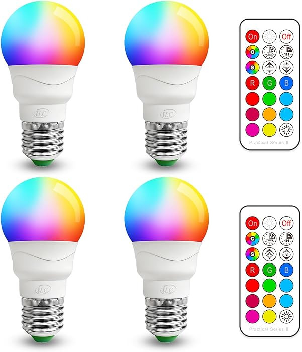 ILC RGB LED Color Changing Light Bulb, 40W Equivalent, 450LM, 2700K Warm White 5W E26 Screw Base ... | Amazon (US)