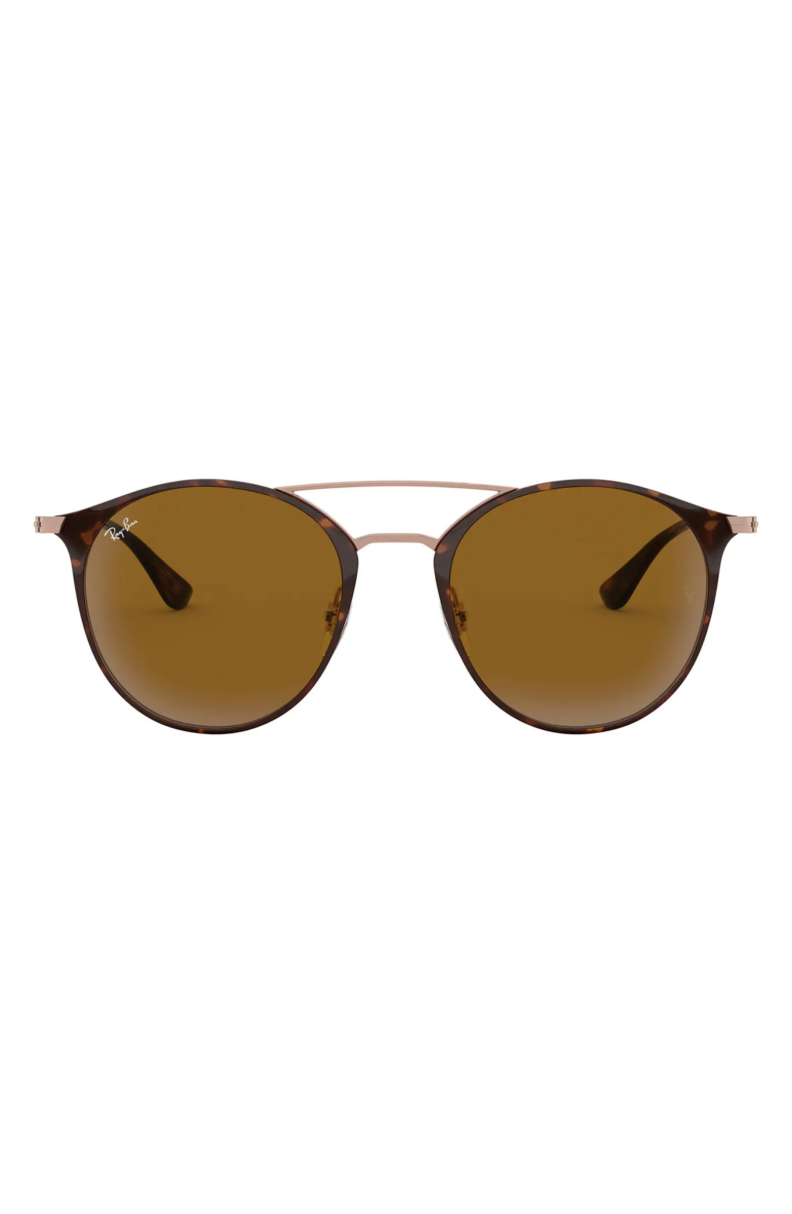 Ray-Ban Highstreet 52mm Round Brow Bar Sunglasses | Nordstromrack | Nordstrom Rack