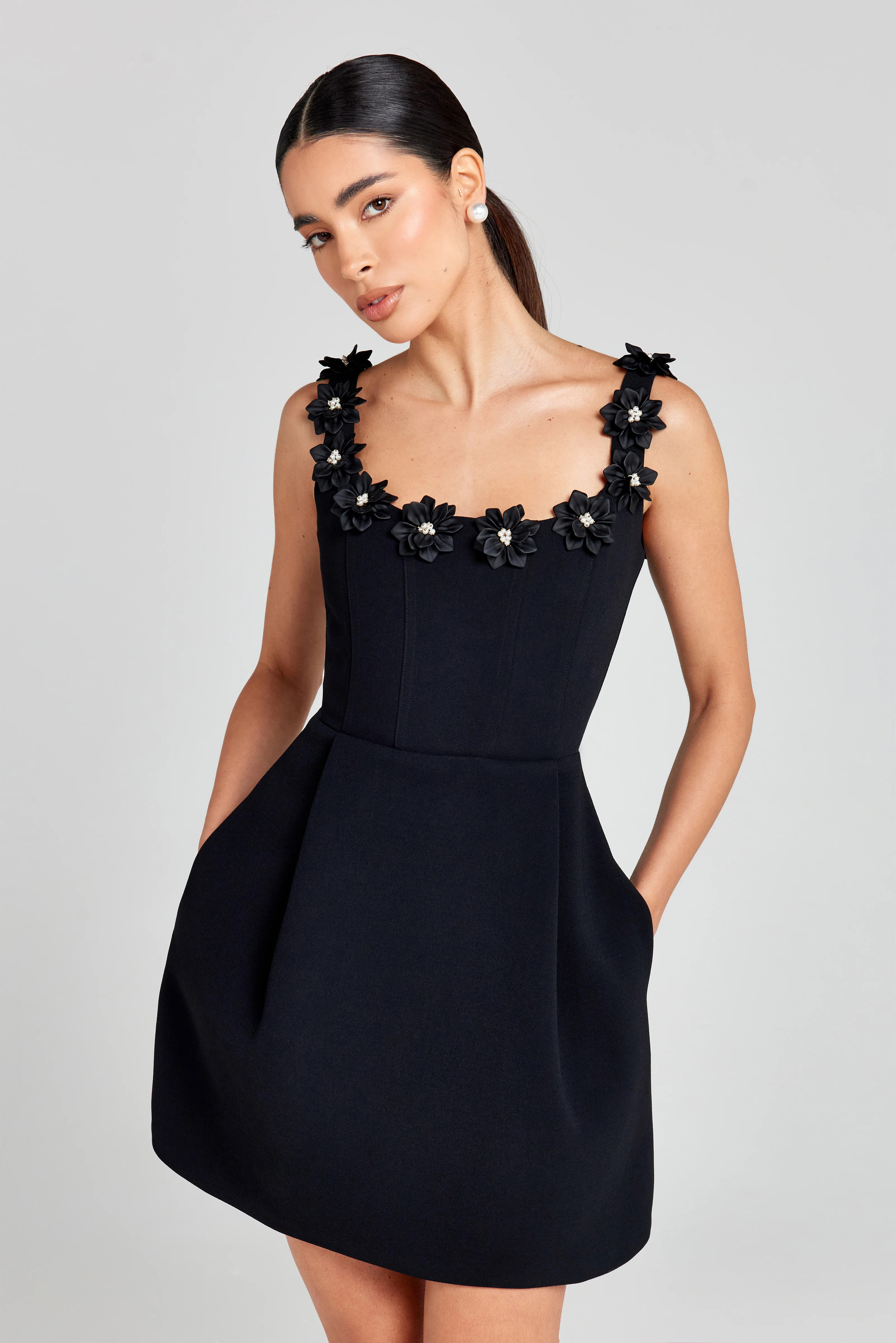 Cindy Black Dress | Nadine Merabi