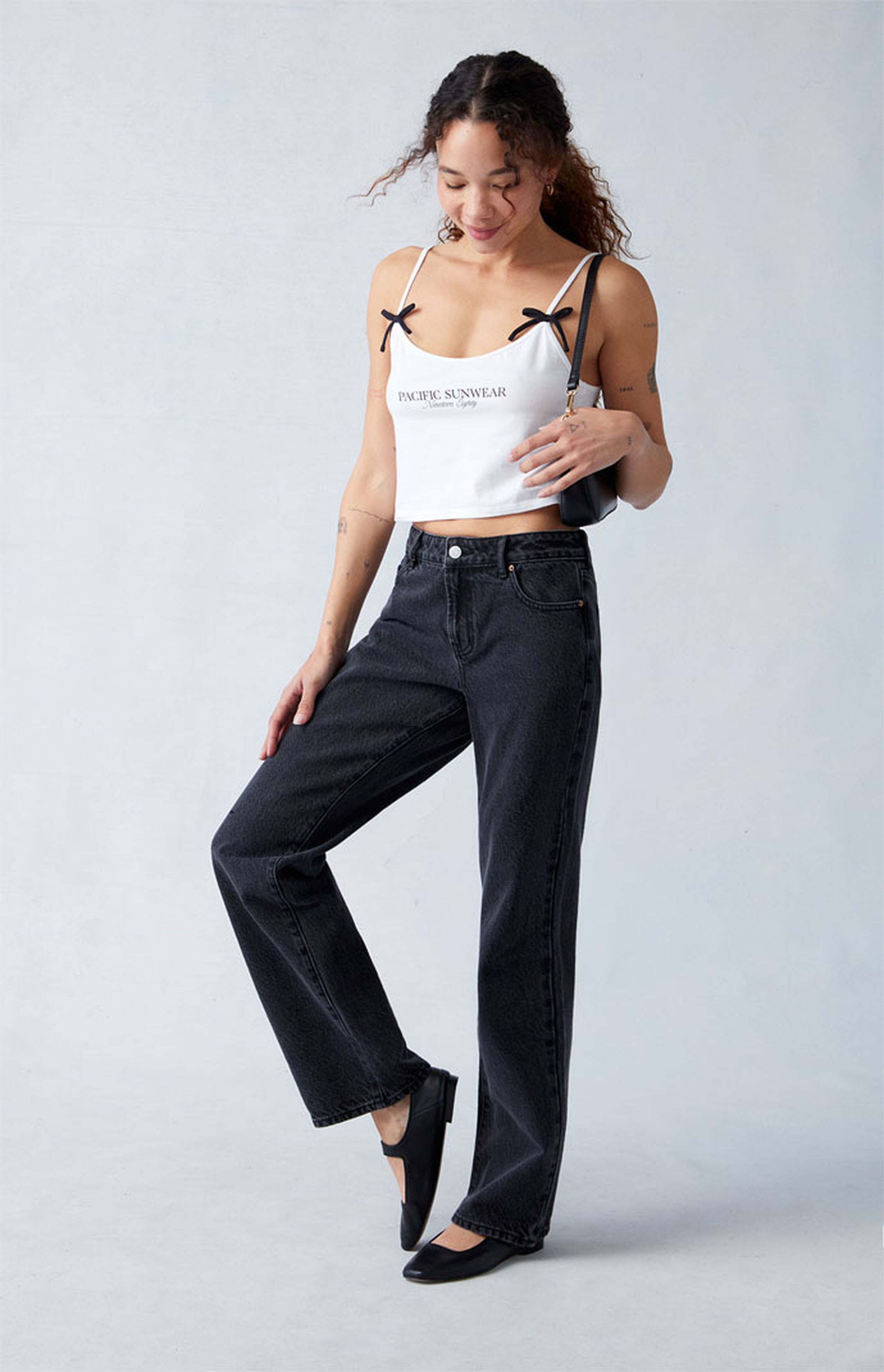 PacSun Eco Black Low Rise Straight Leg Jeans | PacSun
