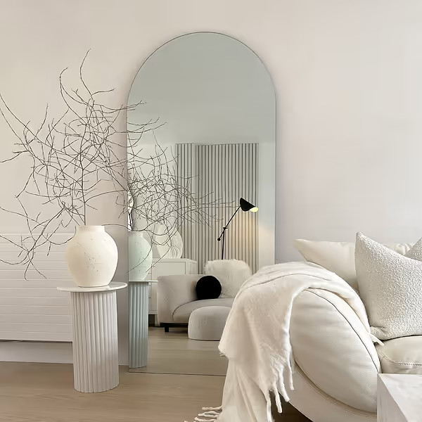 Edge - Large Frameless Arched Full Length Mirror 179cm x 80cm | William Wood