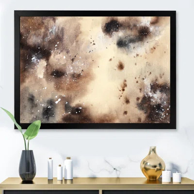 Abstract Brown Marble Art Ripples - Modern Canvas Wall Art | Wayfair North America