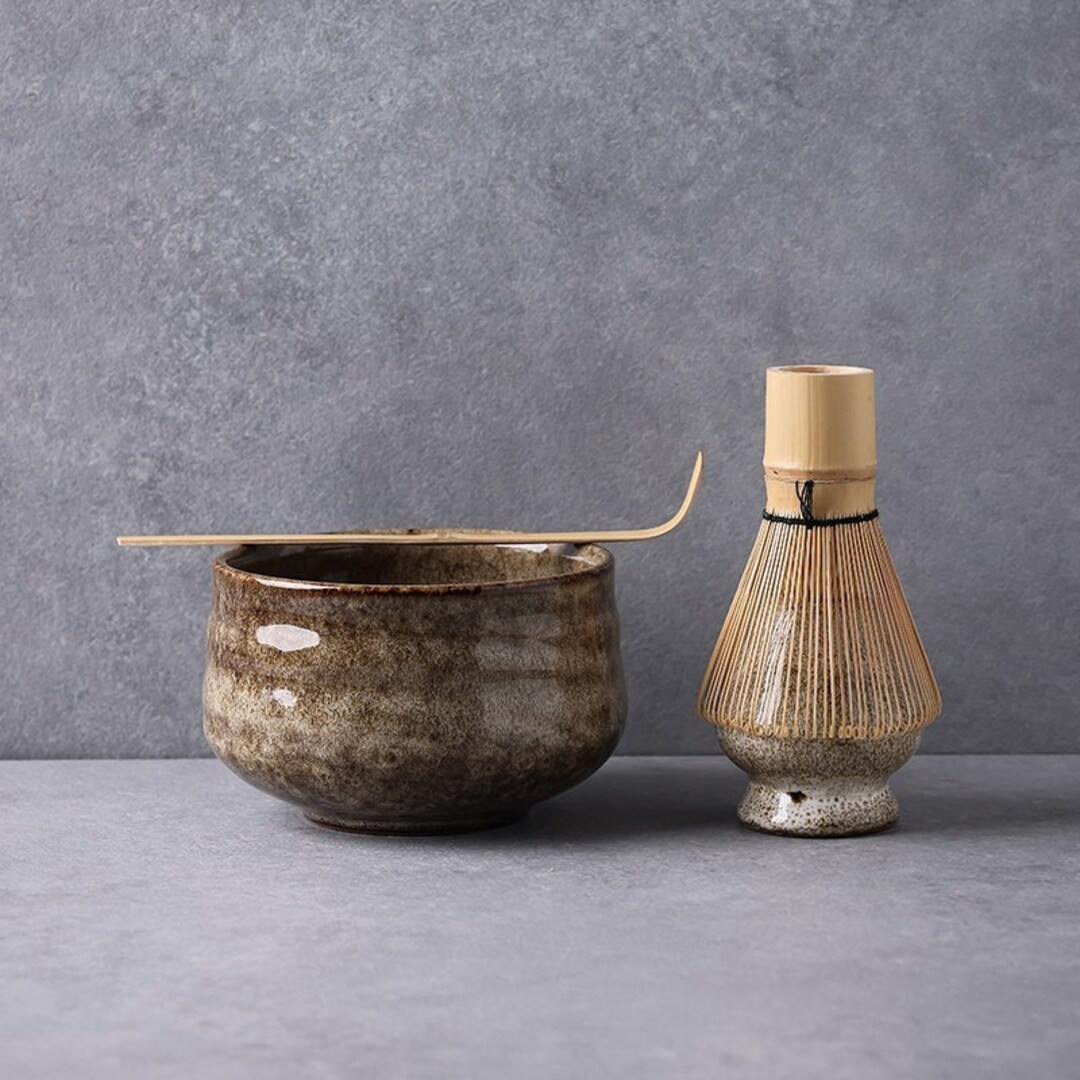 Jiekaitreasure Ceramic Matcha Tea Bowl With Bamboo Whisk and Chasen Holder 550ml - Etsy | Etsy (US)