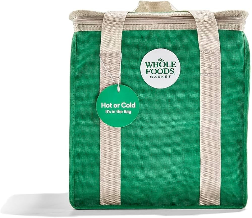 Whole Foods Market, Insulated Shopping Bag, Square, 3.5 Gallon | Amazon (US)