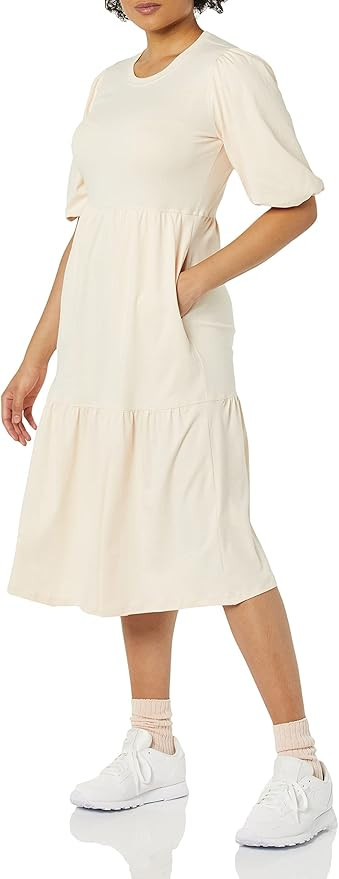 Amazon Aware Women's Organic Cotton Fit and Flare Dress (Available in Plus Size) | Amazon (US)