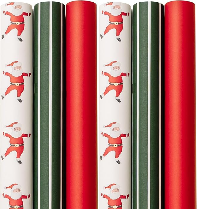 Merry Market Christmas Wrapping Paper Rolls, Premium Matte Gift Wrap, 30” x 168” Large Roll, ... | Amazon (US)