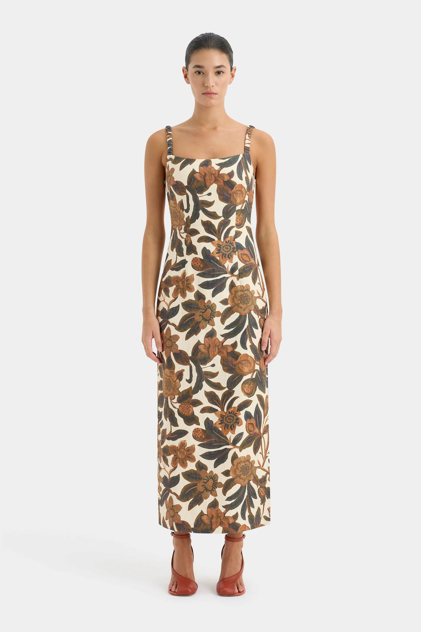 Primrose Ruched Midi Dress | Sir The Label (US)