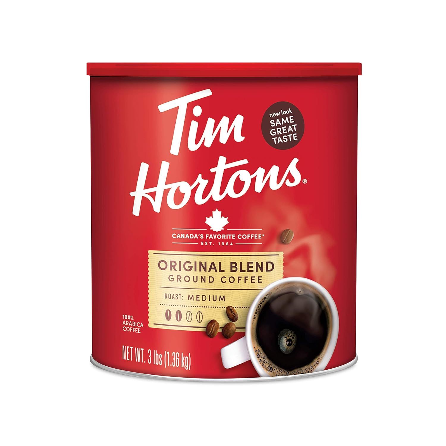 Tim Hortons Original Blend, Medium Roast Ground Coffee, Canada’s Favorite Coffee, Made with 100... | Amazon (US)