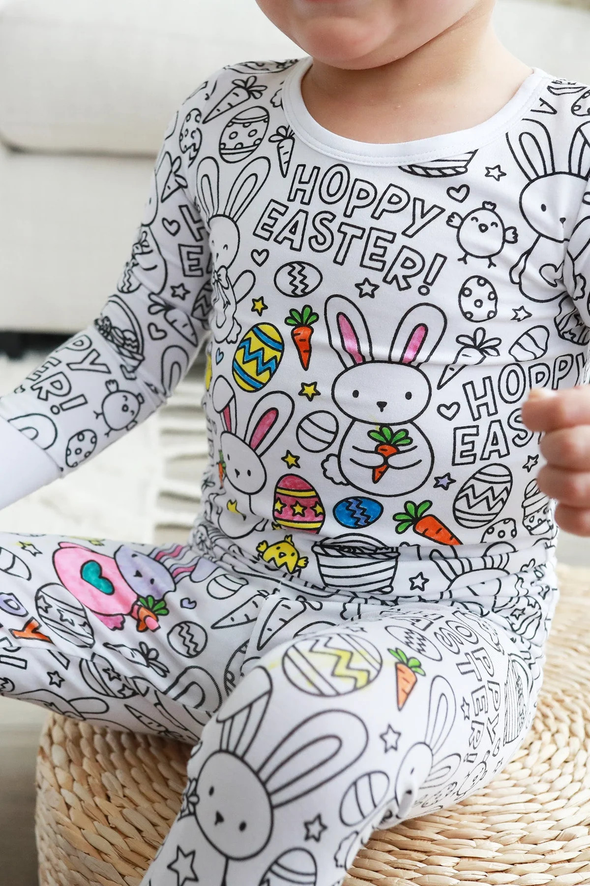 Colorable Pajama™ Two Piece Set | Hoppy Easter | Caden Lane