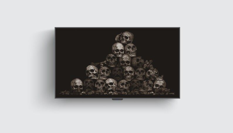 HD Frame TV Art  Digital Art  Skulls and Bones Frame Tv Art - Etsy | Etsy (US)