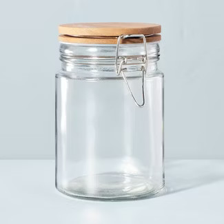 Glass & Wood Clamp Pantry Canister - Hearth & Hand™ with Magnolia | Target
