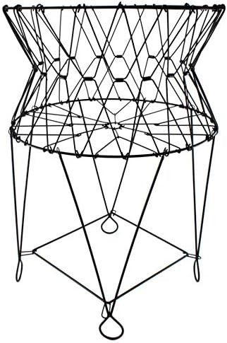 AuldHome Vintage Laundry Basket (Black), French Country DECORATIVE Wire Folding Laundry Hamper | Amazon (US)