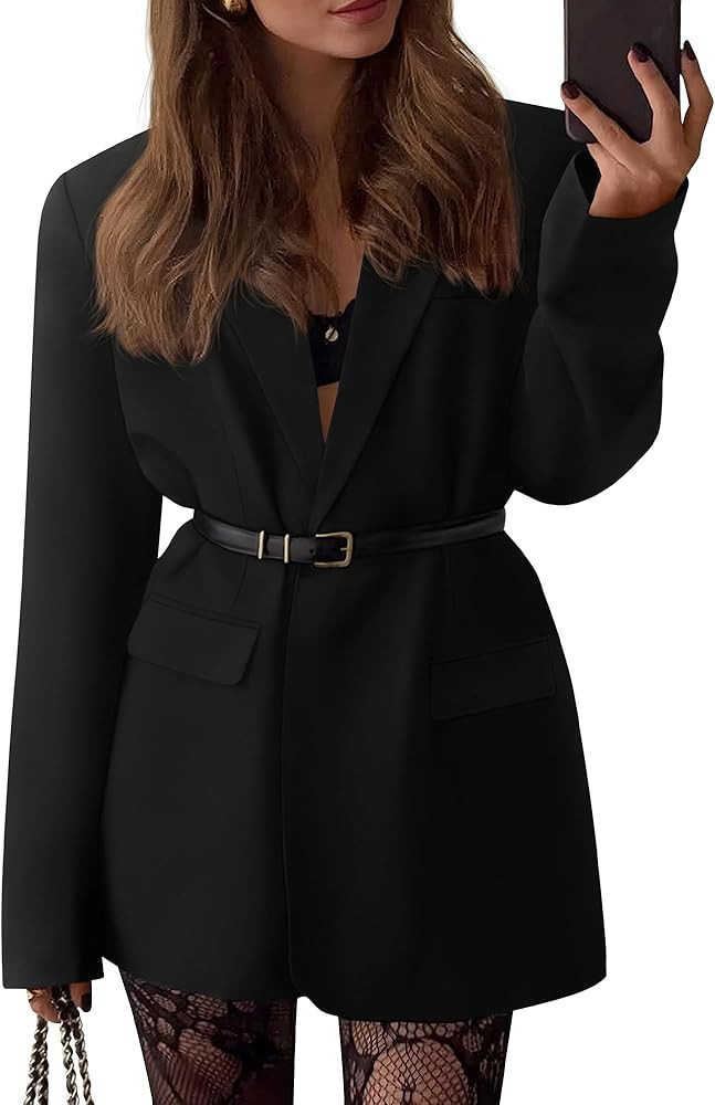 BTFBM Blazers for Women 2025 Fall Business Casual Clothes Open Front Oversized Winter Coats Work ... | Amazon (US)