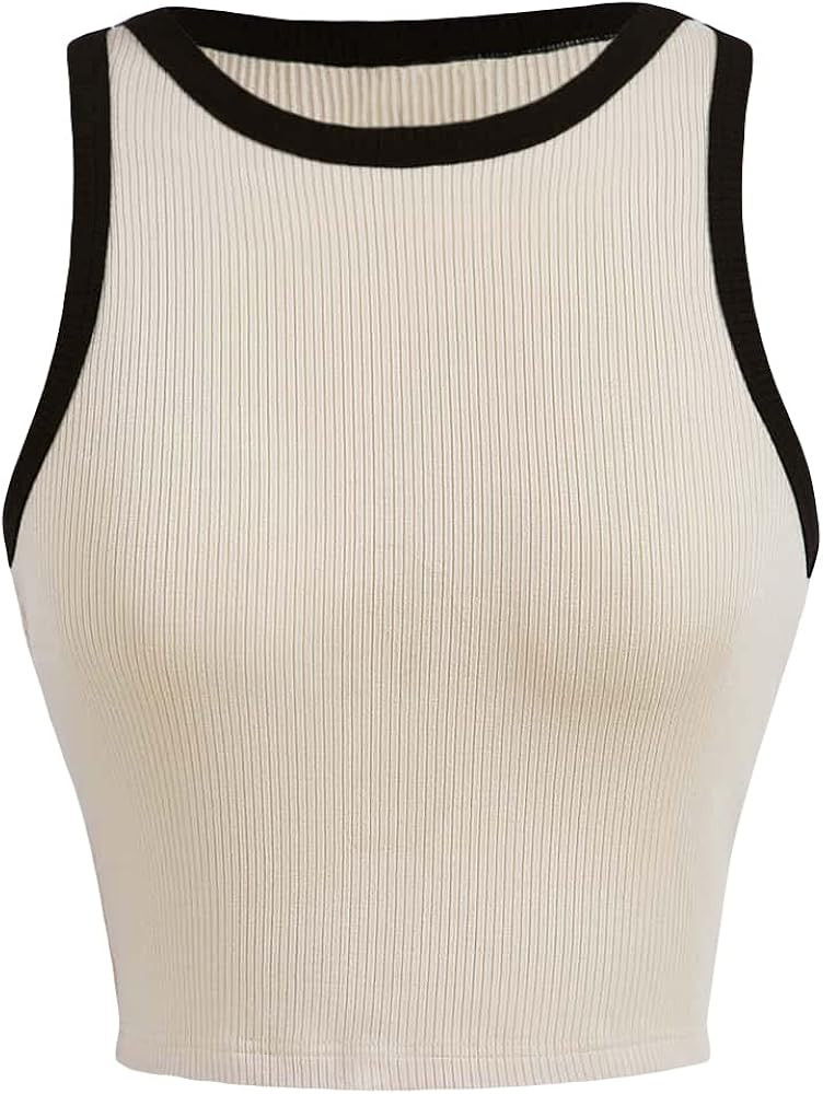 Floerns Women's Casual Sleeveless Camisole Scoop Neck Slim Fit Crop Tank Top | Amazon (US)