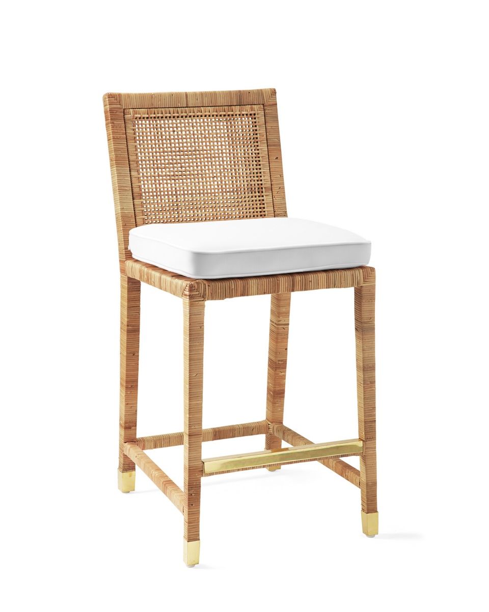 Balboa Rattan Counter Stool - Natural | Serena and Lily